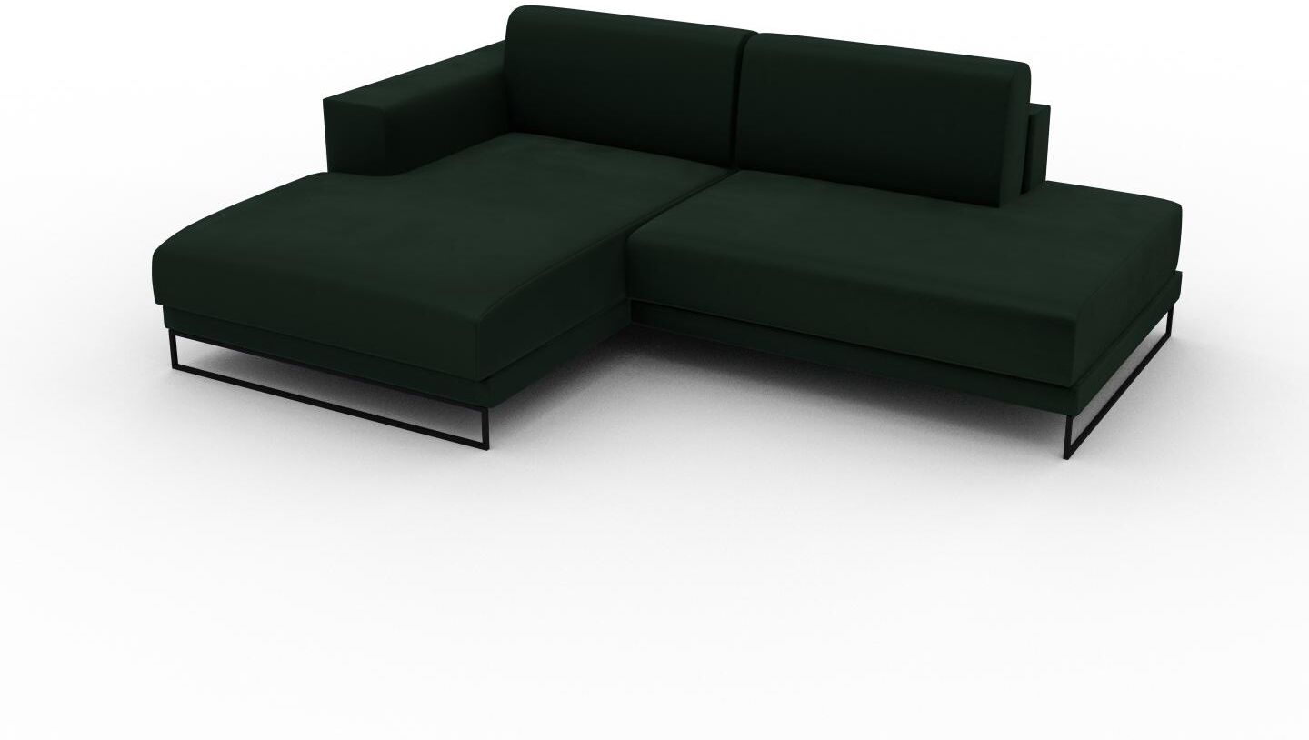 MYCS Sofa 2-Sitzer Samt Tannengrün Samt - Elegantes, gemütliches 2-Sitzer Sofa: Hochwertige Qualität, einzigartiges Design - 224 x 75 x 162 cm,...