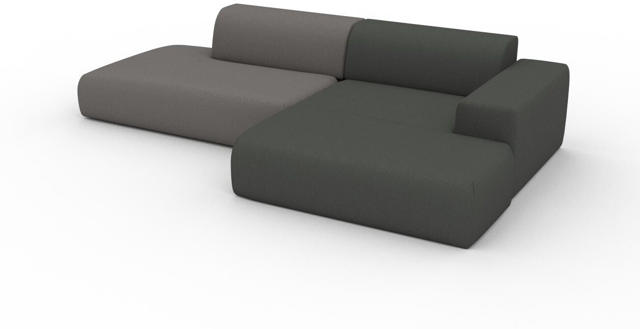 MYCS Ecksofa Steingrau - Flexible Designer-Polsterecke, L-Form: Beste Qualität, einzigartiges Design - 296 x 72 x 168 cm, konfigurierbar