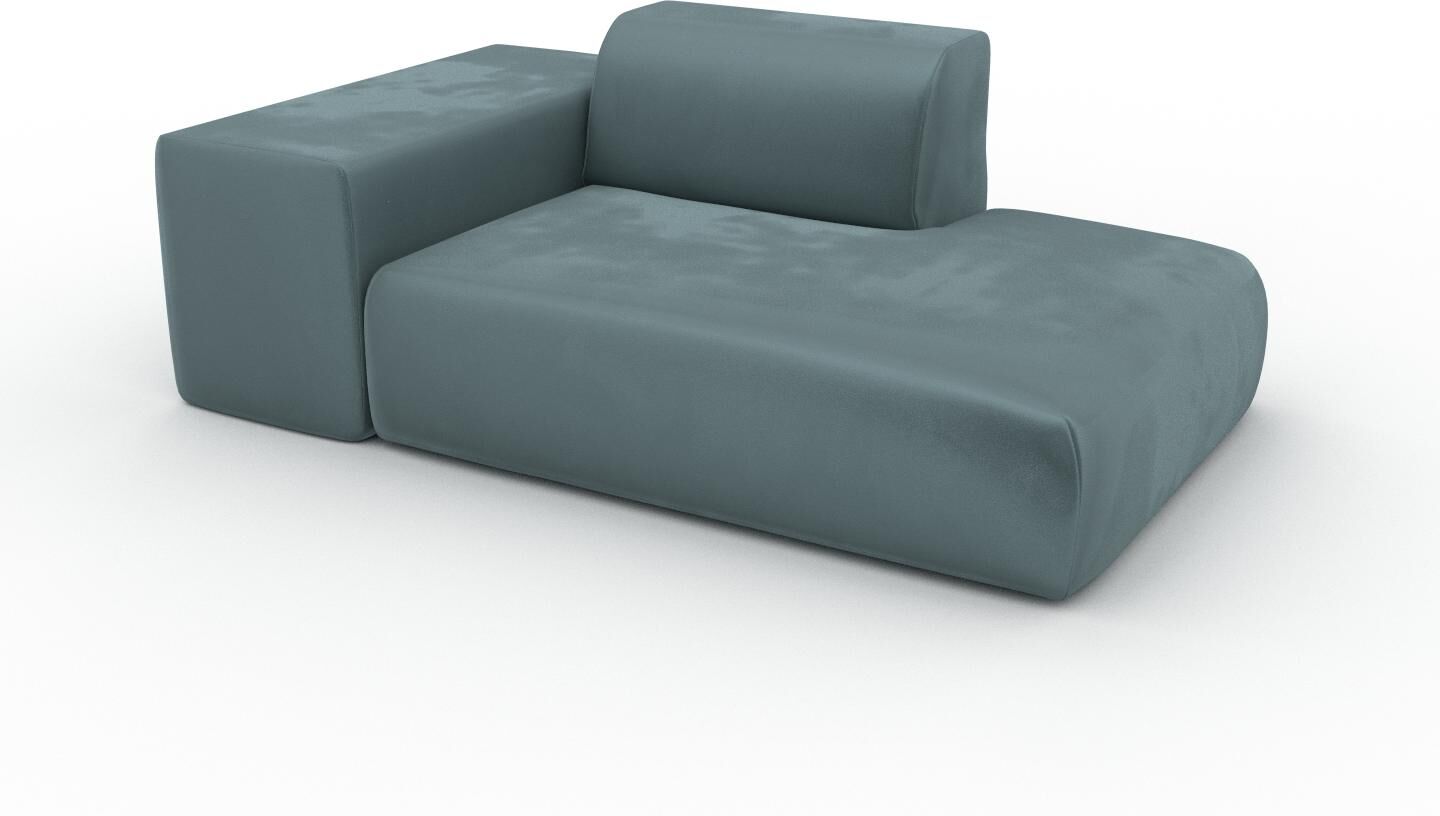 MYCS Sofa Samt Ozeangrün - Moderne Designer-Couch: Hochwertige Qualität, einzigartiges Design - 182 x 72 x 107 cm, Komplett anpassbar