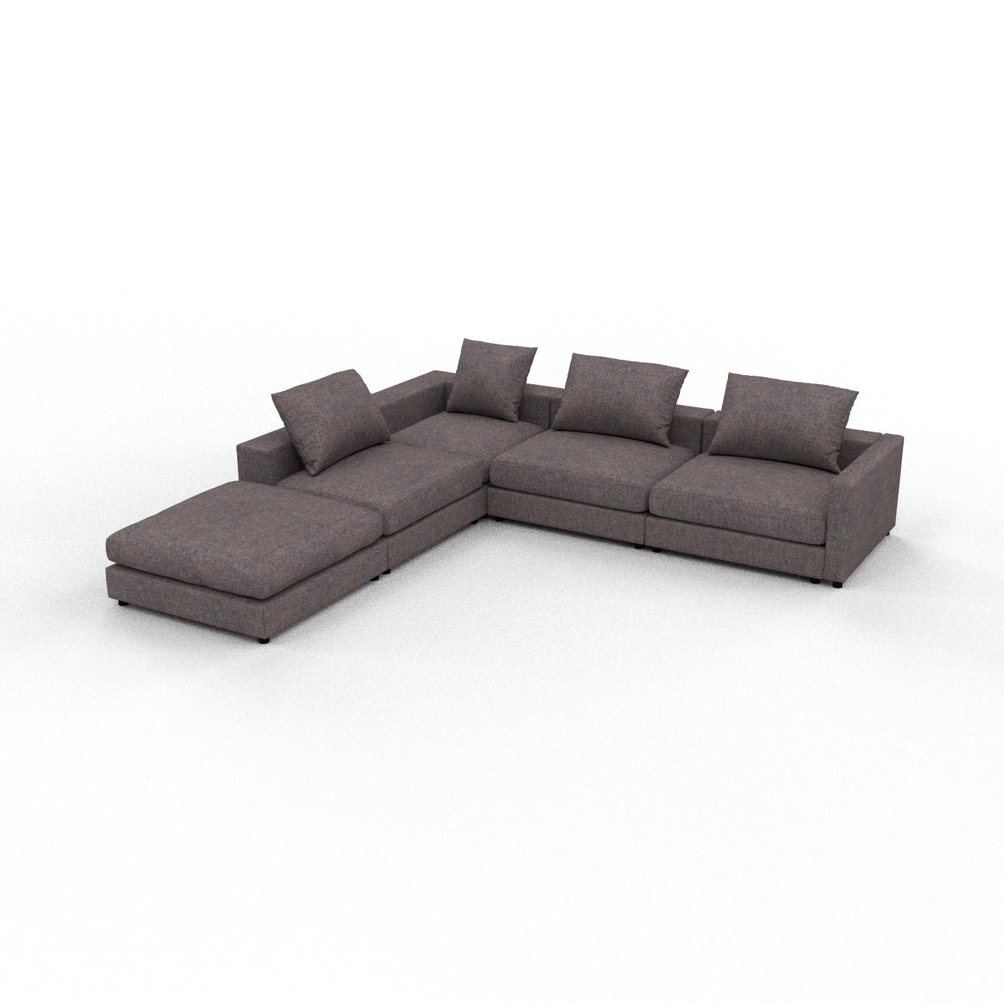 MYCS Ecksofa Orangepetrol - Flexible Designer-Polsterecke, L-Form: Beste Qualität, einzigartiges Design - 318 x 56 x 306 cm, konfigurierbar