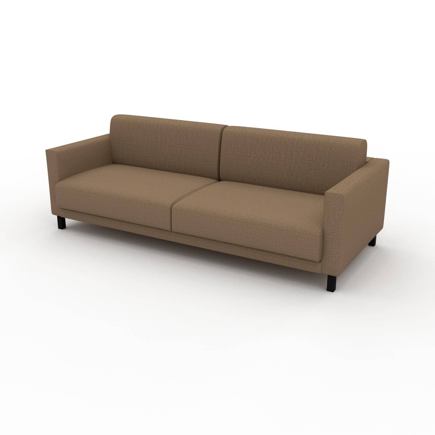 MYCS Sofa Karamell­braun - Moderne Designer-Couch: Hochwertige Qualität, einzigartiges Design - 224 x 75 x 98 cm, Komplett anpassbar