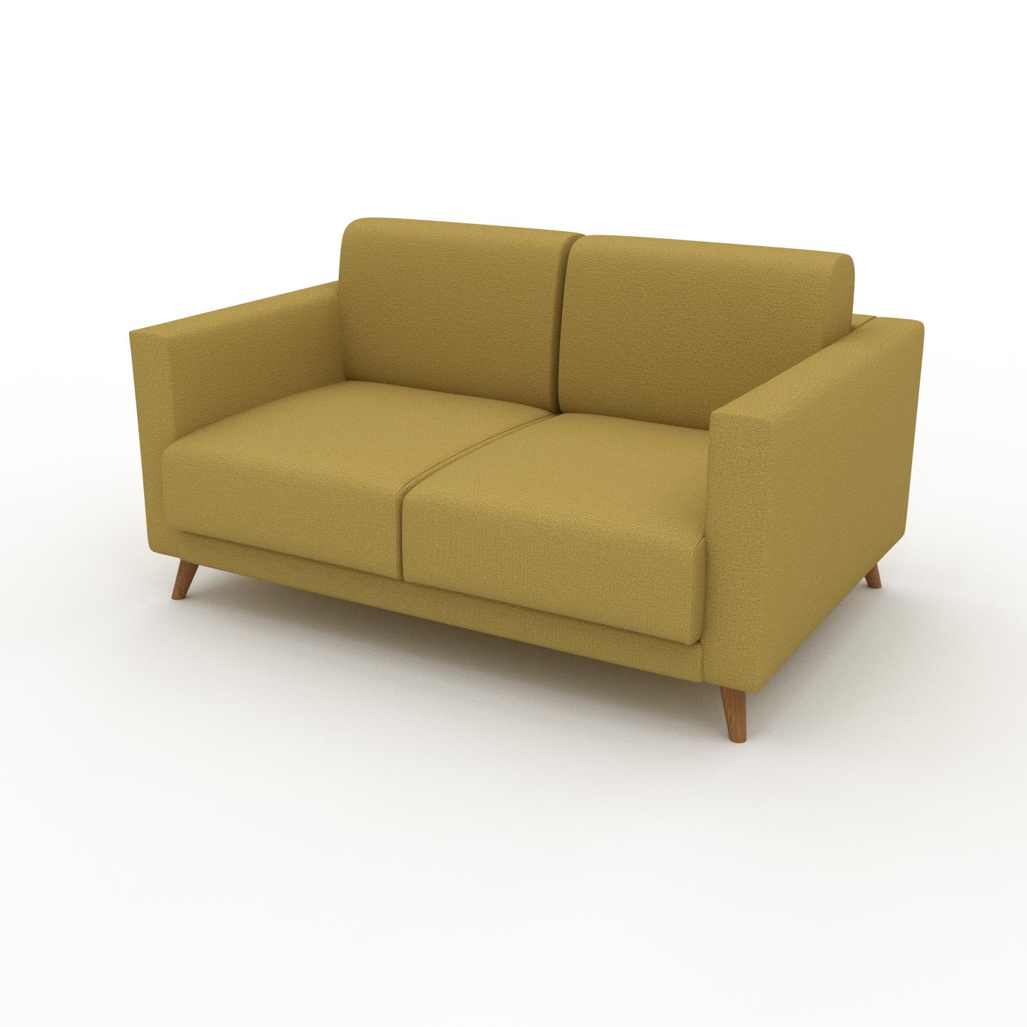 MYCS Sofa Senfgelb - Moderne Designer-Couch: Hochwertige Qualität, einzigartiges Design - 145 x 75 x 98 cm, Komplett anpassbar