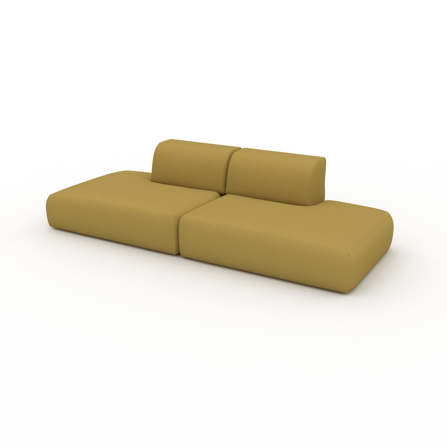 MYCS Sofa 2-Sitzer Senfgelb Strukturgewebe - Elegantes, gemütliches 2-Sitzer Sofa: Hochwertige Qualität, einzigartiges Design - 270 x 72 x 107 cm,...