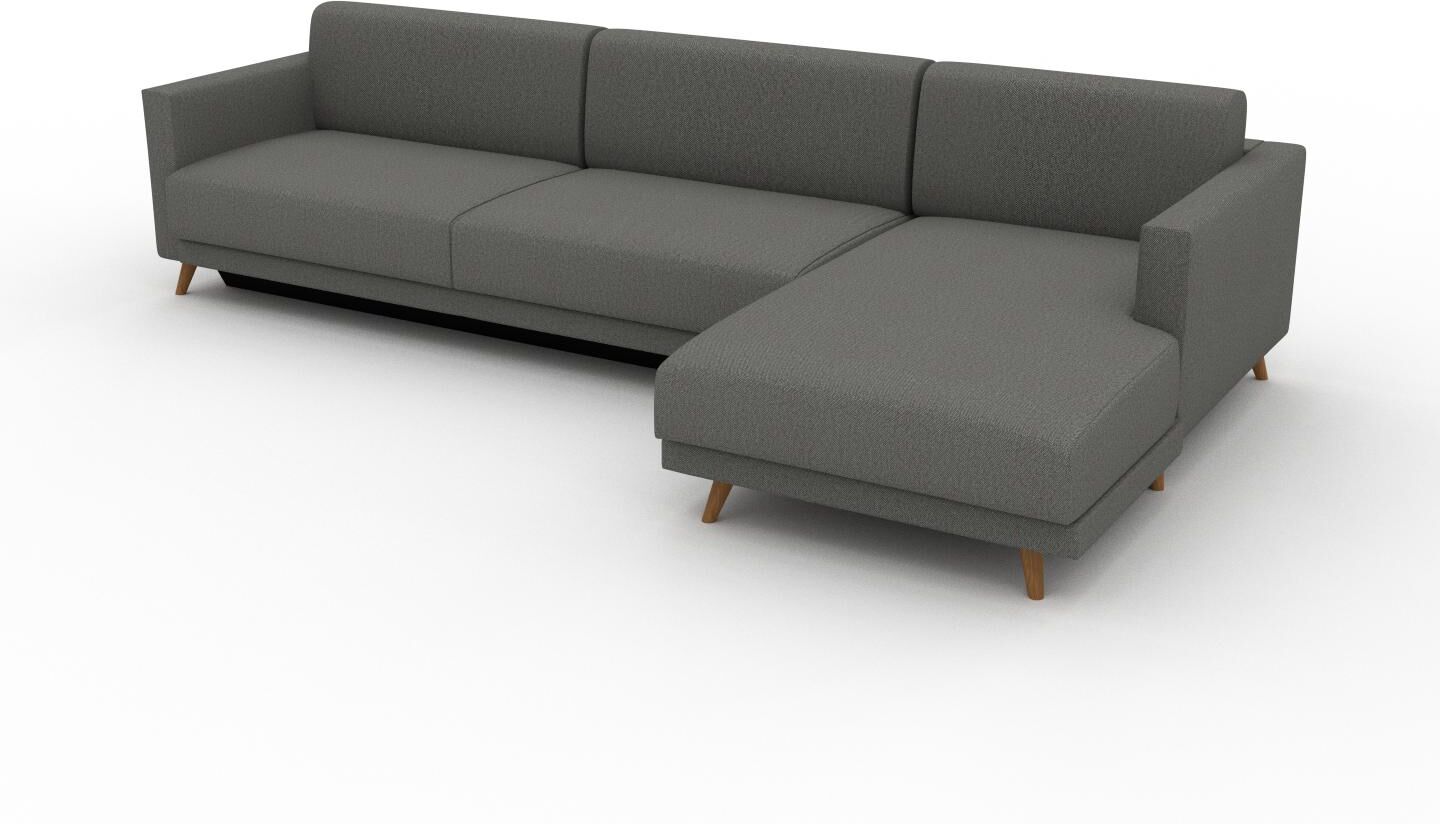 MYCS Schlafsofa Kiesgrau - Elegantes, gemütliches Bettsofa: Hochwertige Qualität, einzigartiges Design - 305 x 75 x 162 cm, konfigurierbar