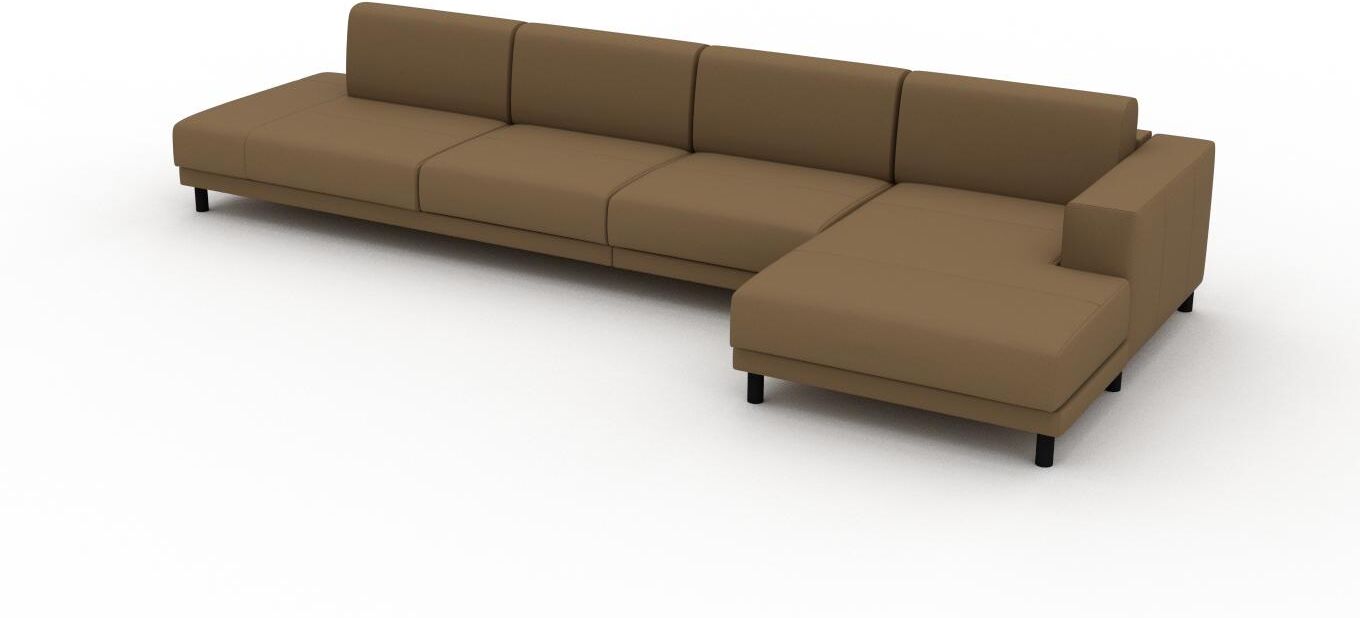 MYCS Sofa Walnuss - Moderne Designer-Couch: Hochwertige Qualität, einzigartiges Design - 384 x 75 x 162 cm, Komplett anpassbar