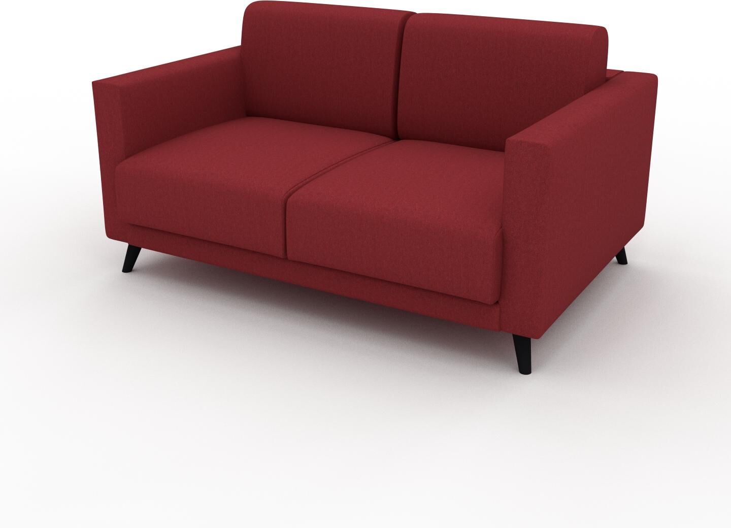 MYCS Sofa 2-Sitzer Kirschrot Wolle - Elegantes, gemütliches 2-Sitzer Sofa: Hochwertige Qualität, einzigartiges Design - 145 x 75 x 98 cm, konfigurierbar