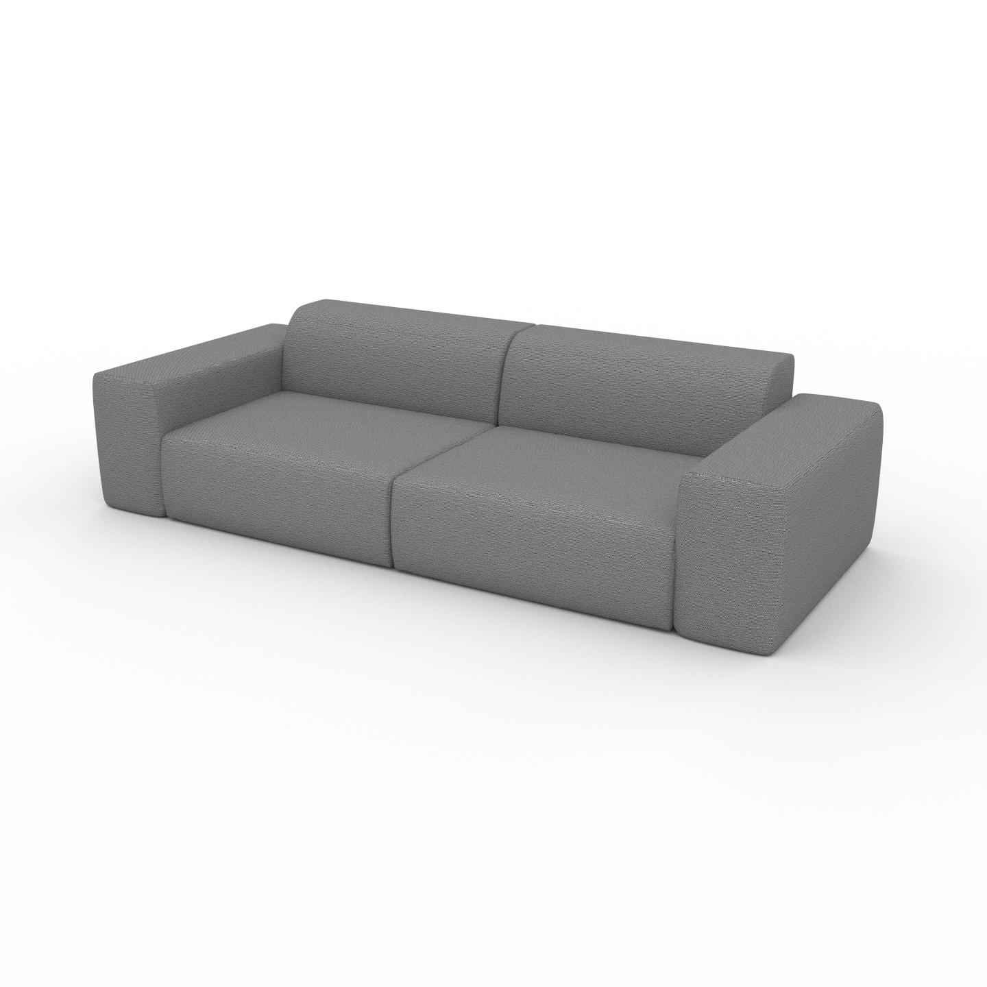 MYCS Sofa 3-Sitzer Granitweiß Strukturgewebe - Elegantes, gemütliches 3-Sitzer Sofa: Hochwertige Qualität, einzigartiges Design - 266 x 72 x 107 cm,...