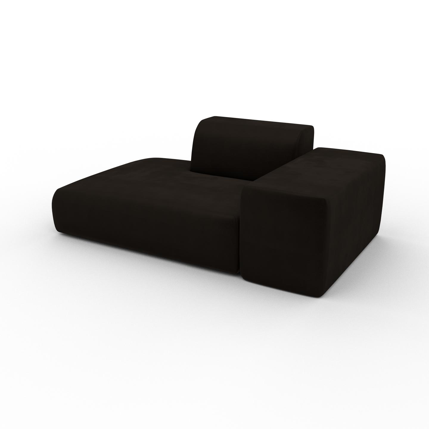 MYCS Sofa Samt Kaffeebraun - Moderne Designer-Couch: Hochwertige Qualität, einzigartiges Design - 182 x 72 x 107 cm, Komplett anpassbar