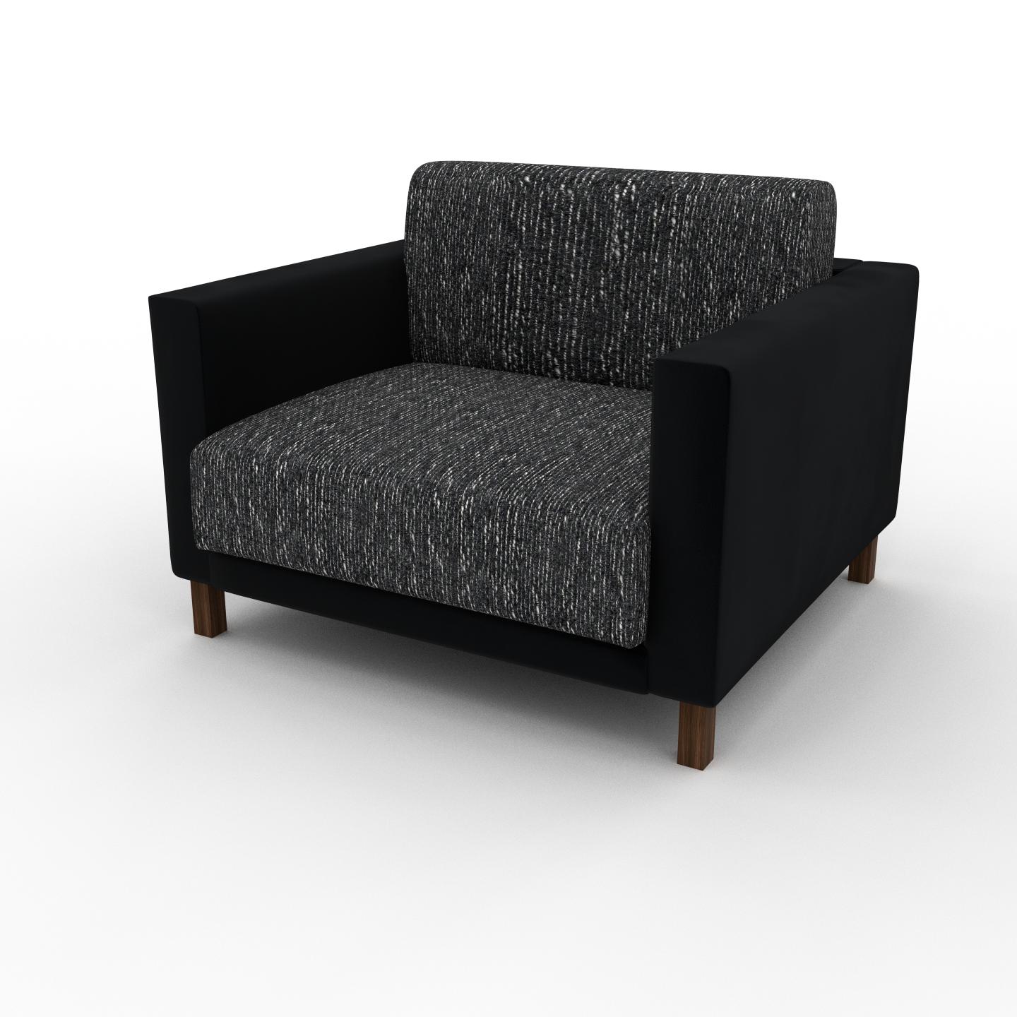 MYCS Sessel Lavaschwarz - Eleganter Sessel: Hochwertige Qualität, einzigartiges Design - 104 x 75 x 98 cm, Individuell konfigurierbar