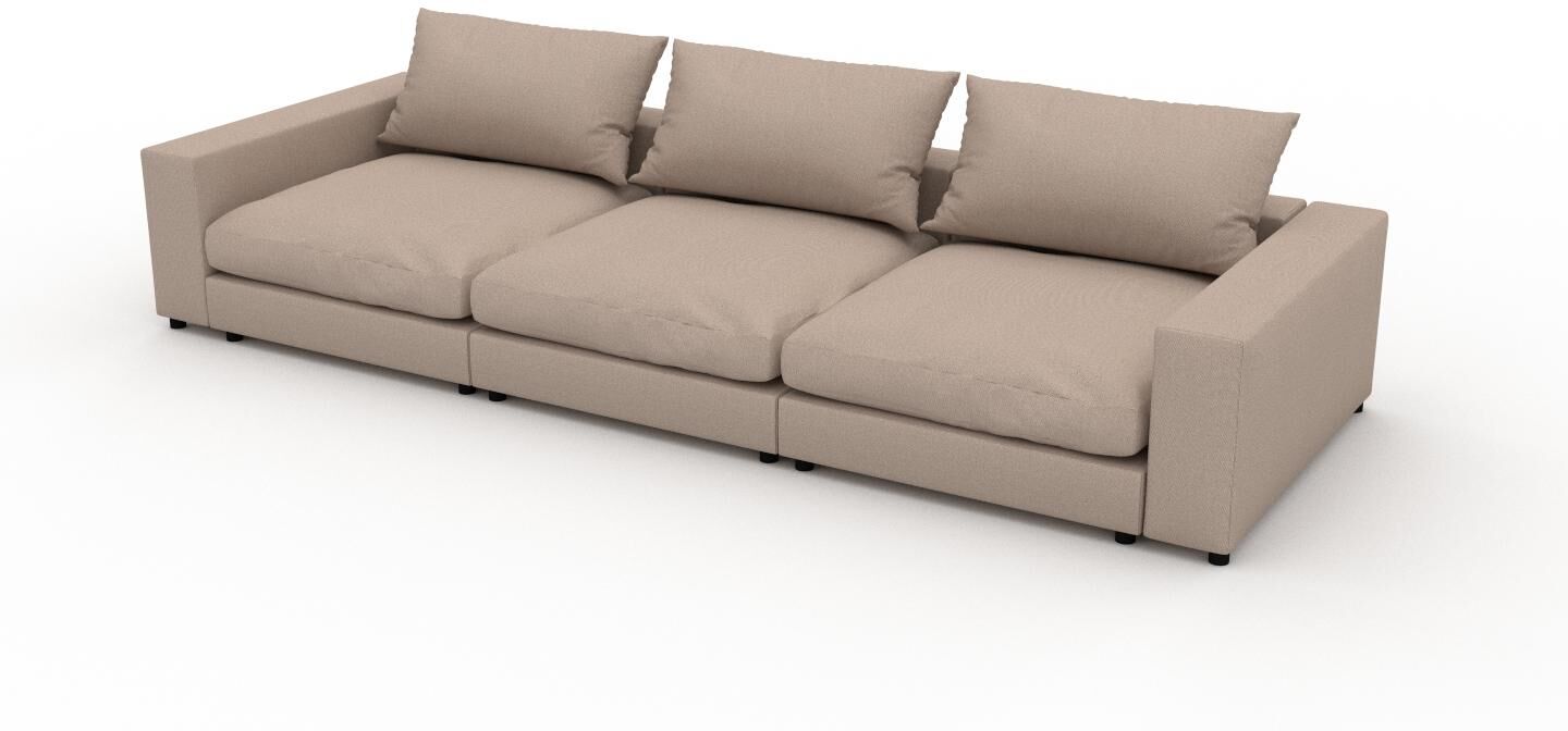 MYCS Sofa 3-Sitzer Sandbeige Feingewebe - Elegantes, gemütliches 3-Sitzer Sofa: Hochwertige Qualität, einzigartiges Design - 354 x 56 x 126 cm,...