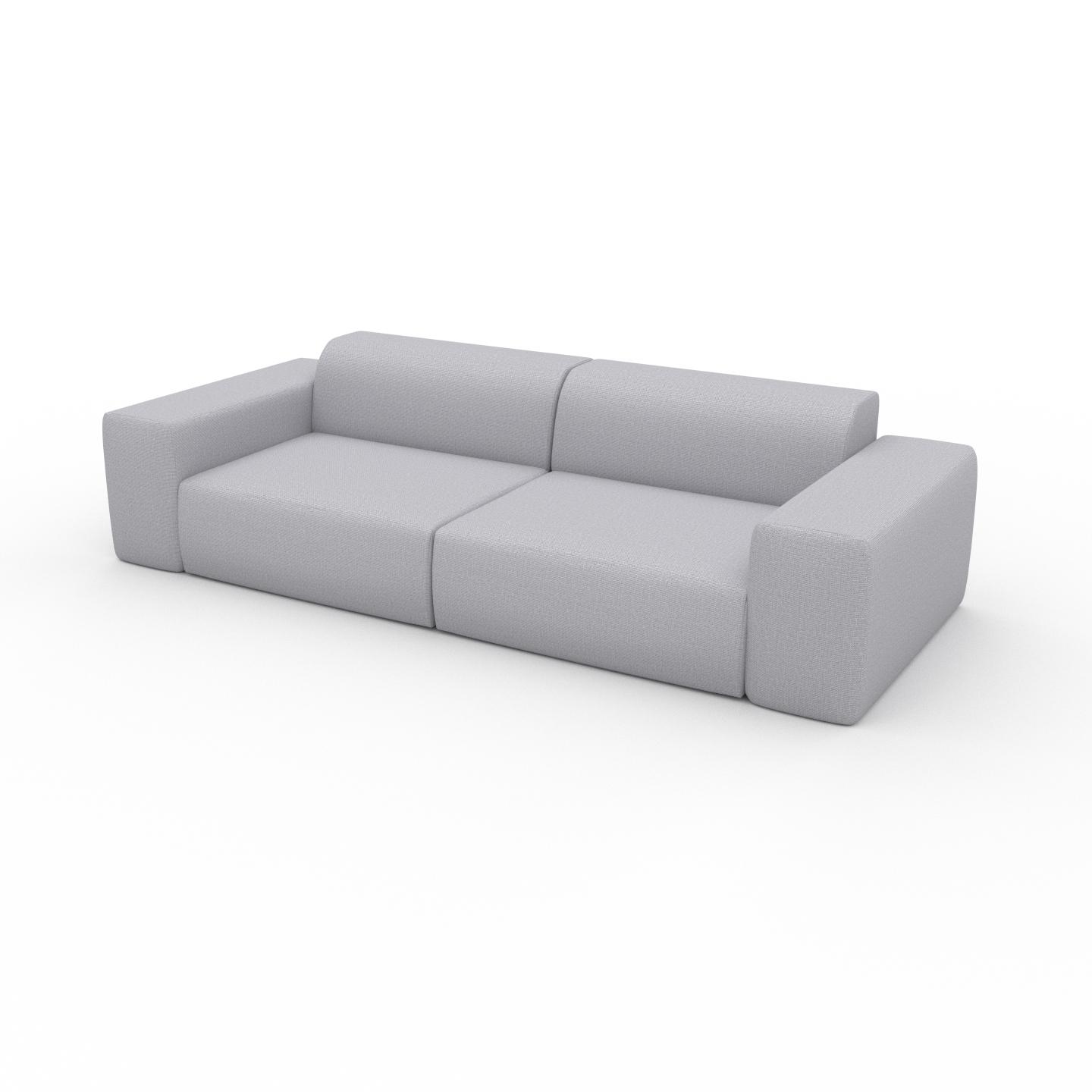 MYCS Sofa 3-Sitzer Lichtgrau Feingewebe - Elegantes, gemütliches 3-Sitzer Sofa: Hochwertige Qualität, einzigartiges Design - 266 x 72 x 107 cm,...