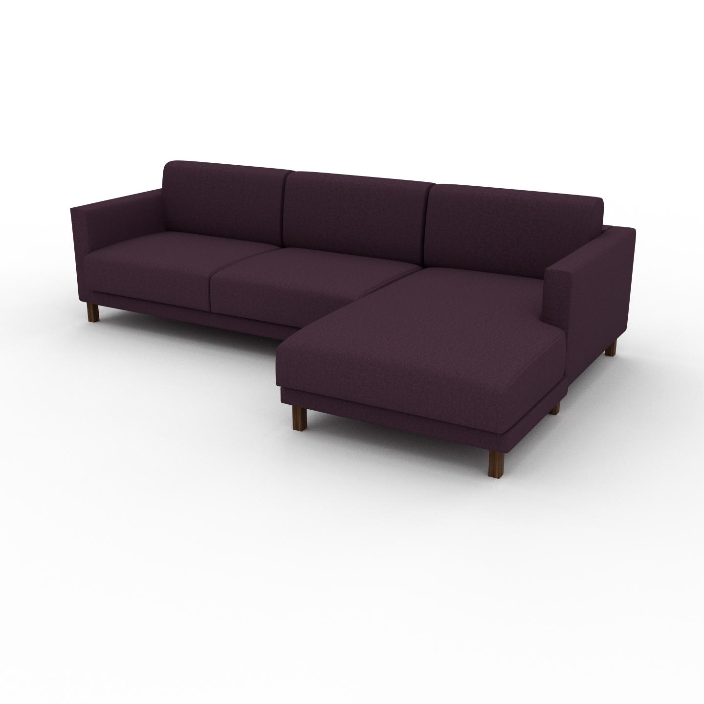 MYCS Ecksofa Auberginen­lila - Flexible Designer-Polsterecke, L-Form: Beste Qualität, einzigartiges Design - 264 x 75 x 162 cm, konfigurierbar