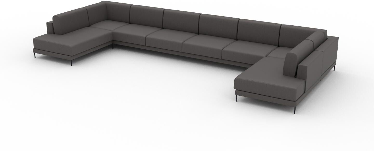 MYCS Sofa Kiesgrau - Moderne Designer-Couch: Hochwertige Qualität, einzigartiges Design - 508 x 75 x 214 cm, Komplett anpassbar