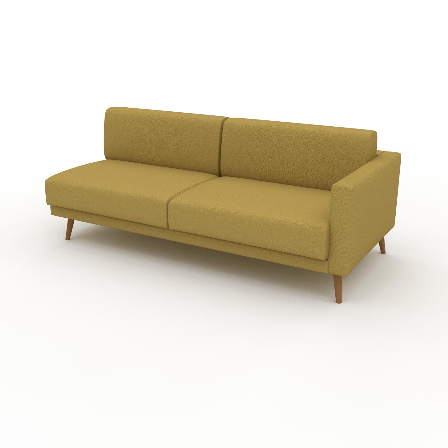 MYCS Sofa 3-Sitzer Senfgelb Strukturgewebe - Elegantes, gemütliches 3-Sitzer Sofa: Hochwertige Qualität, einzigartiges Design - 212 x 81 x 98 cm,...