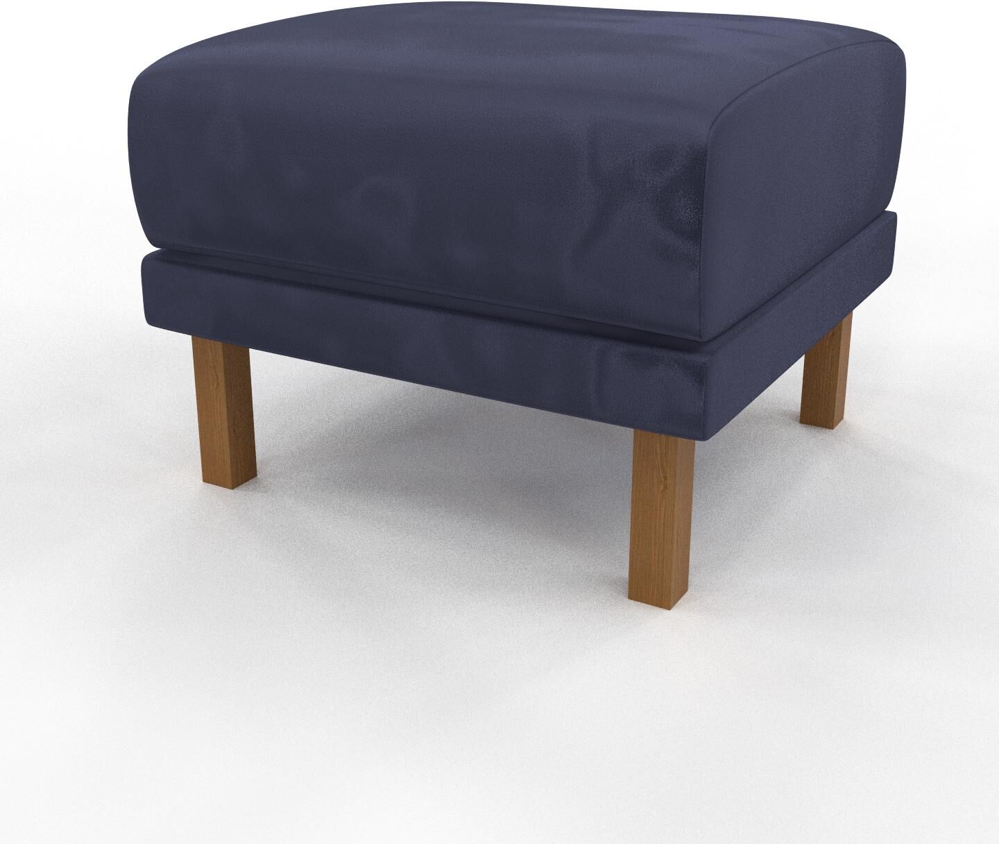 MYCS Polsterhocker Samt Ultramarinblau - Eleganter Polsterhocker: Hochwertige Qualität, einzigartiges Design - 60 x 48 x 60 cm, Individuell konfigurierbar