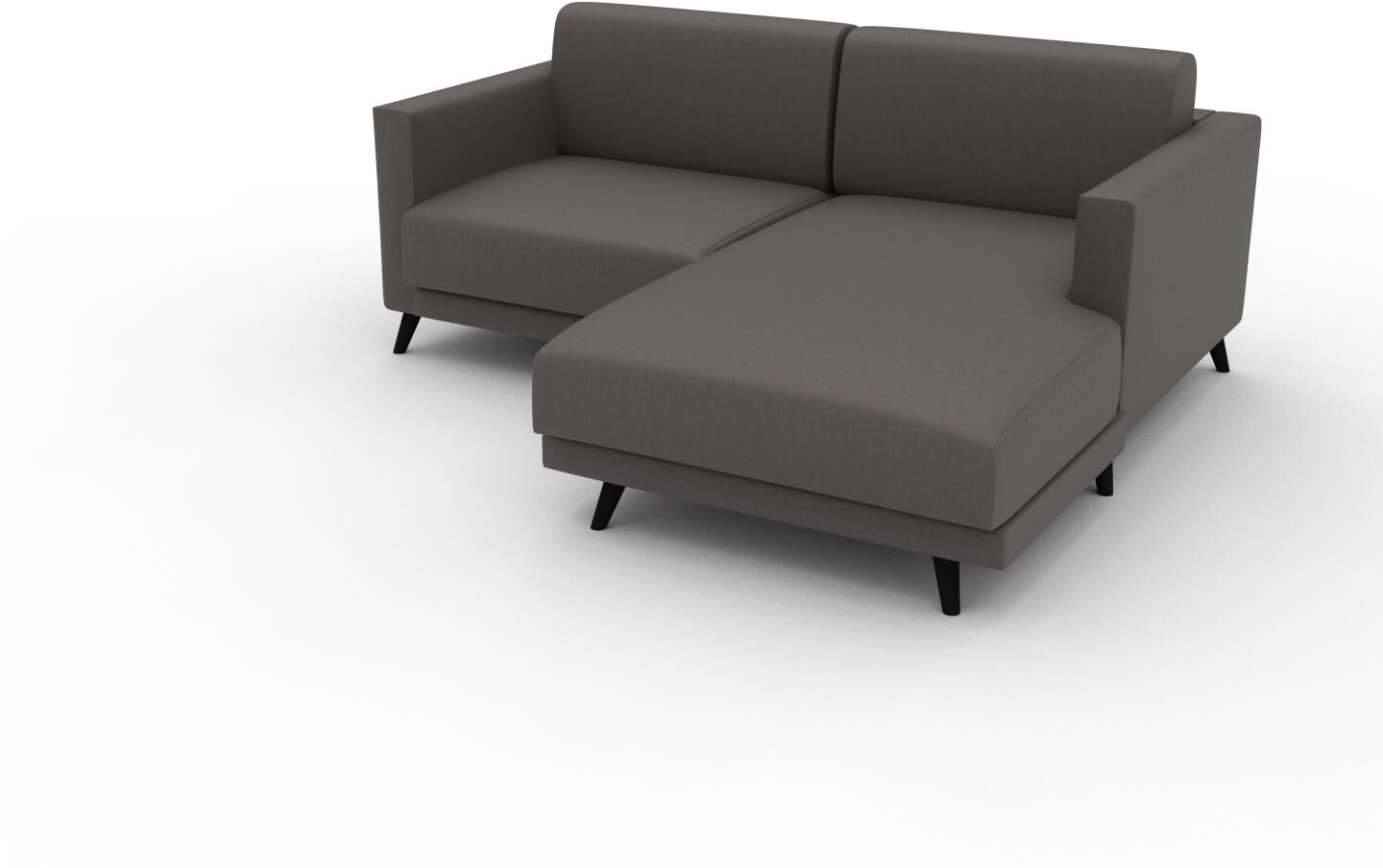 MYCS Ledersofa Kiesgrau Veganes Leder - Elegantes, gemütliches Ledersofa: Hochwertige Qualität, einzigartiges Design - 185 x 75 x 162 cm, konfigurierbar