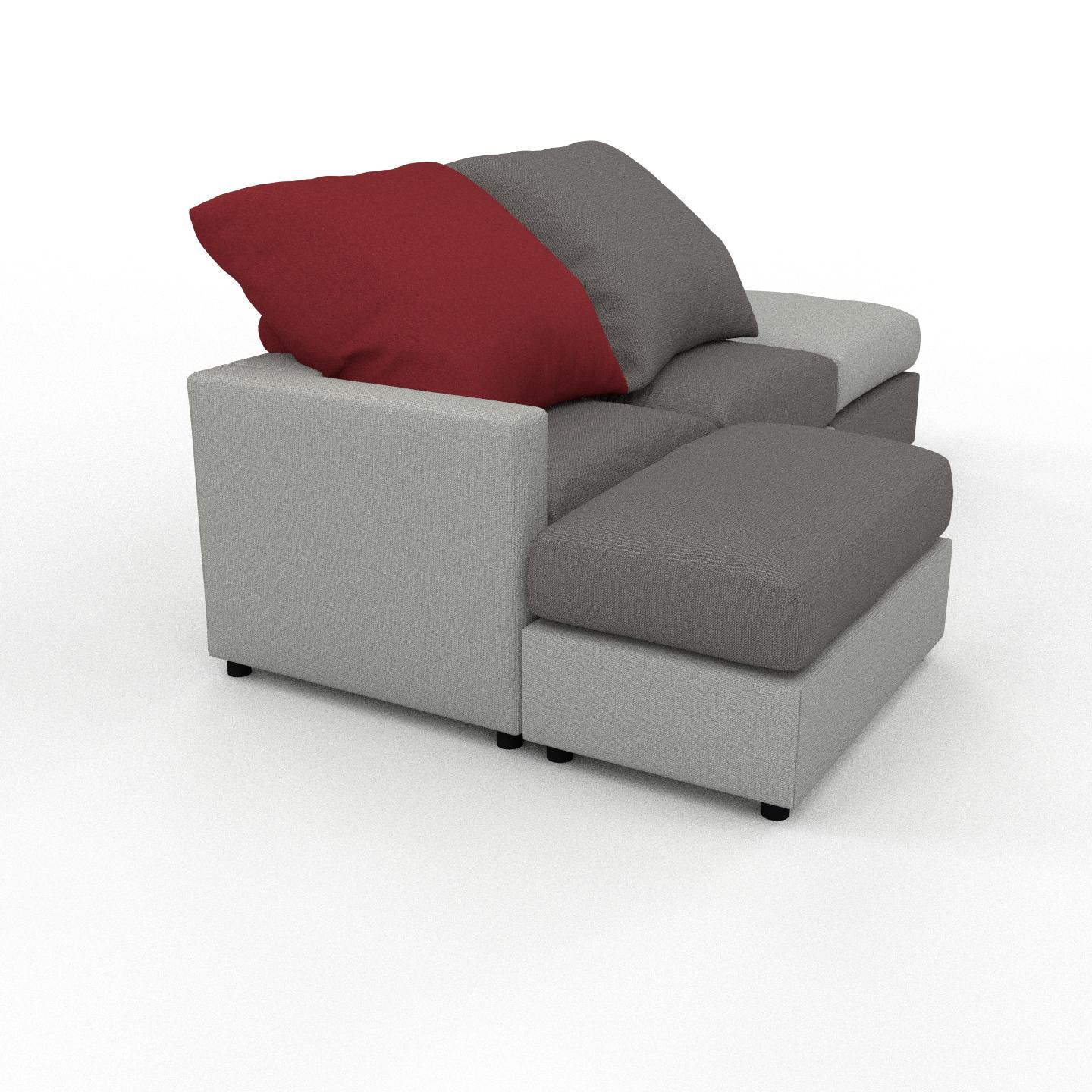 MYCS Sofa 2-Sitzer Lichtgrau/Taupegrau Strukturgewebe - Elegantes, gemütliches 2-Sitzer Sofa: Hochwertige Qualität, einzigartiges Design - 132 x 97 x...