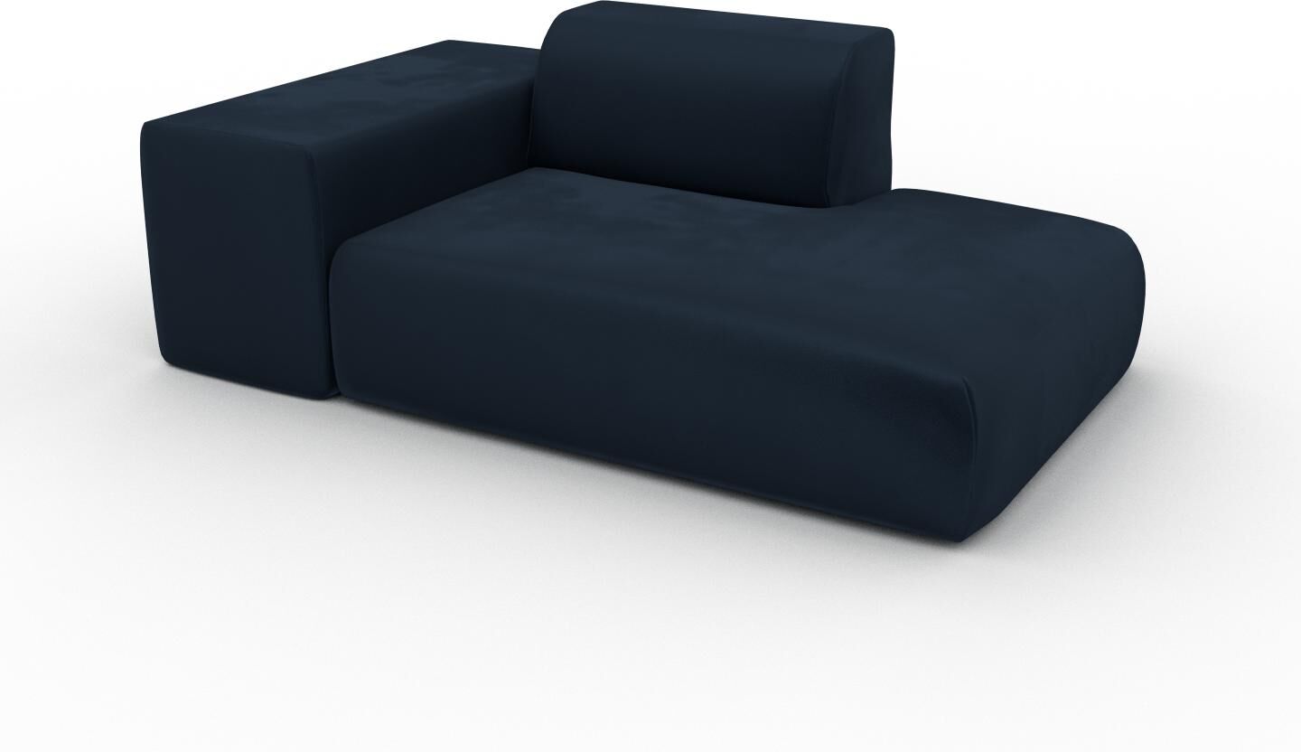 MYCS Sofa Samt Nachtblau - Moderne Designer-Couch: Hochwertige Qualität, einzigartiges Design - 182 x 72 x 107 cm, Komplett anpassbar