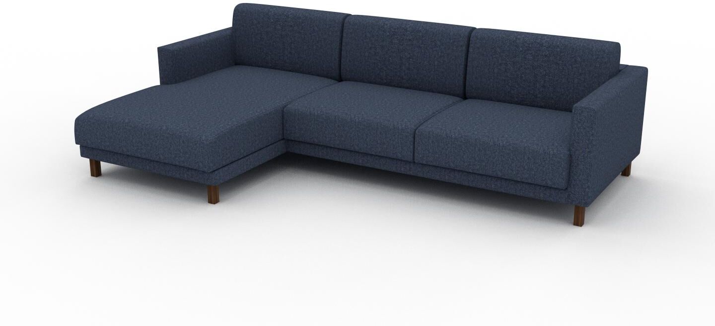 MYCS Ecksofa Jeansblau - Flexible Designer-Polsterecke, L-Form: Beste Qualität, einzigartiges Design - 264 x 75 x 162 cm, konfigurierbar