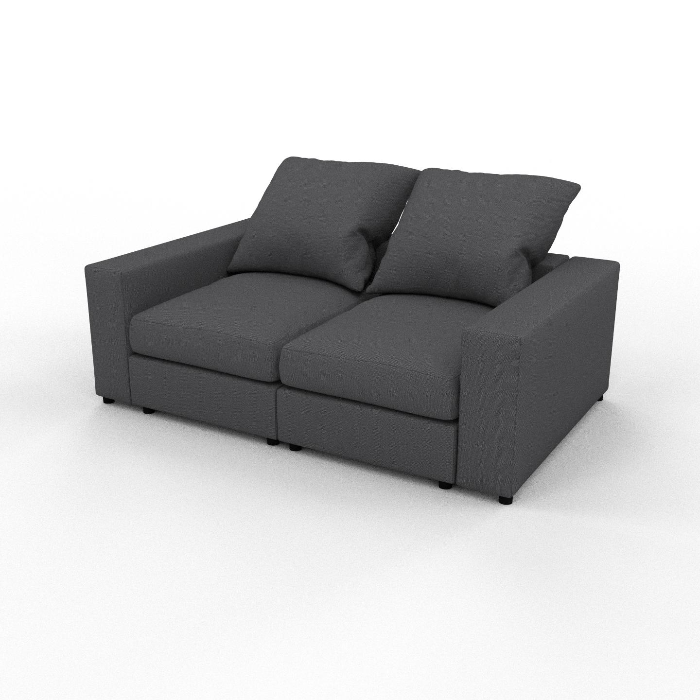 MYCS Sofa 2-Sitzer Schiefergrau Strukturgewebe - Elegantes, gemütliches 2-Sitzer Sofa: Hochwertige Qualität, einzigartiges Design - 204 x 97 x 126 cm,...
