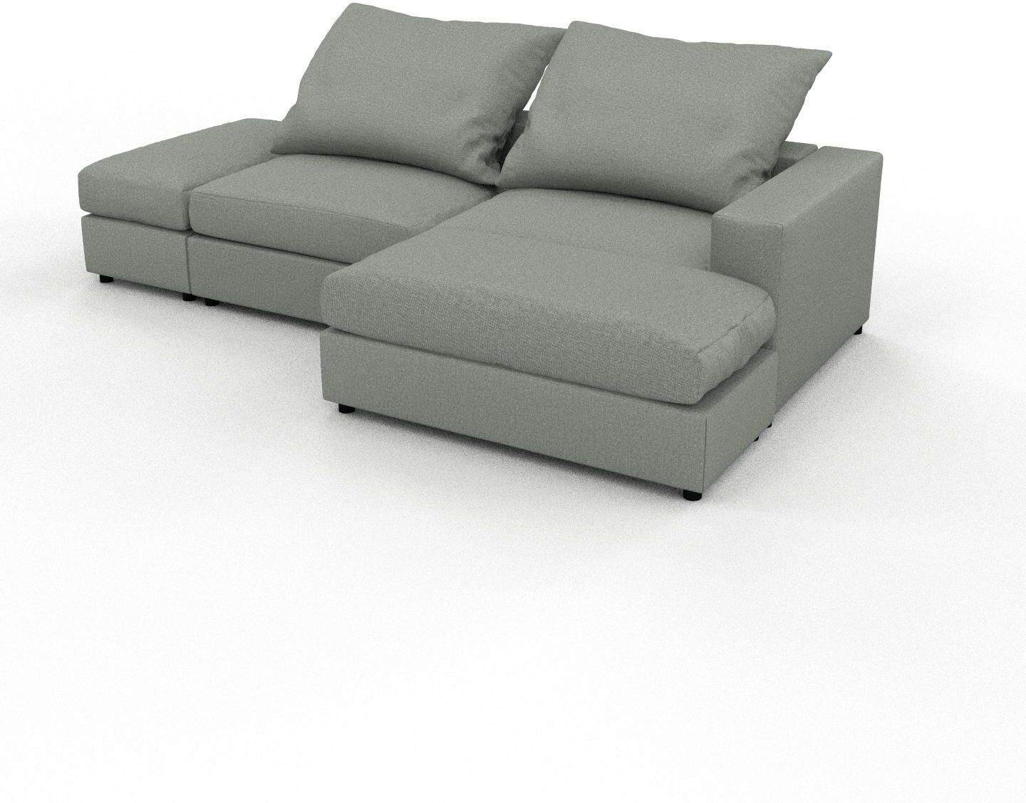 MYCS Sofa 2-Sitzer Schiefergrau Feingewebe - Elegantes, gemütliches 2-Sitzer Sofa: Hochwertige Qualität, einzigartiges Design - 282 x 97 x 156 cm,...