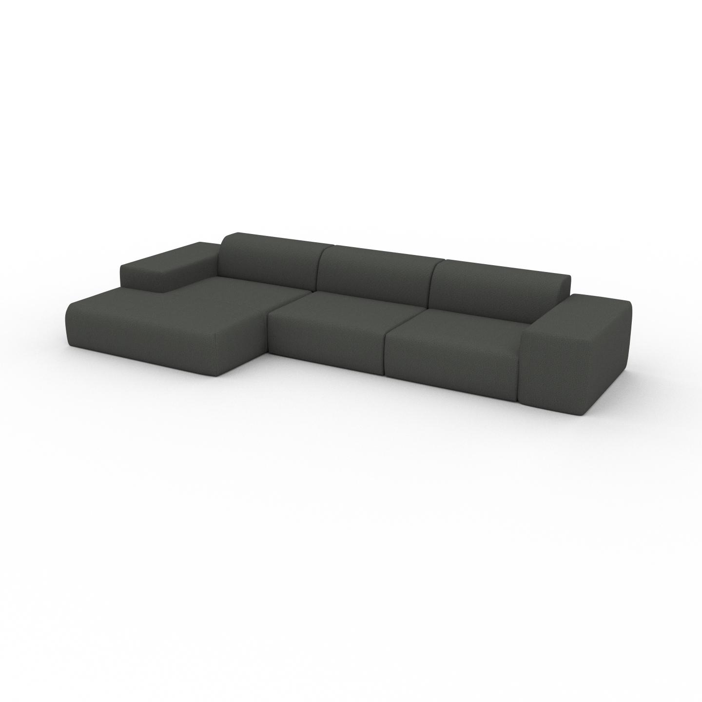 MYCS Ecksofa Steingrau - Flexible Designer-Polsterecke, L-Form: Beste Qualität, einzigartiges Design - 396 x 72 x 168 cm, konfigurierbar