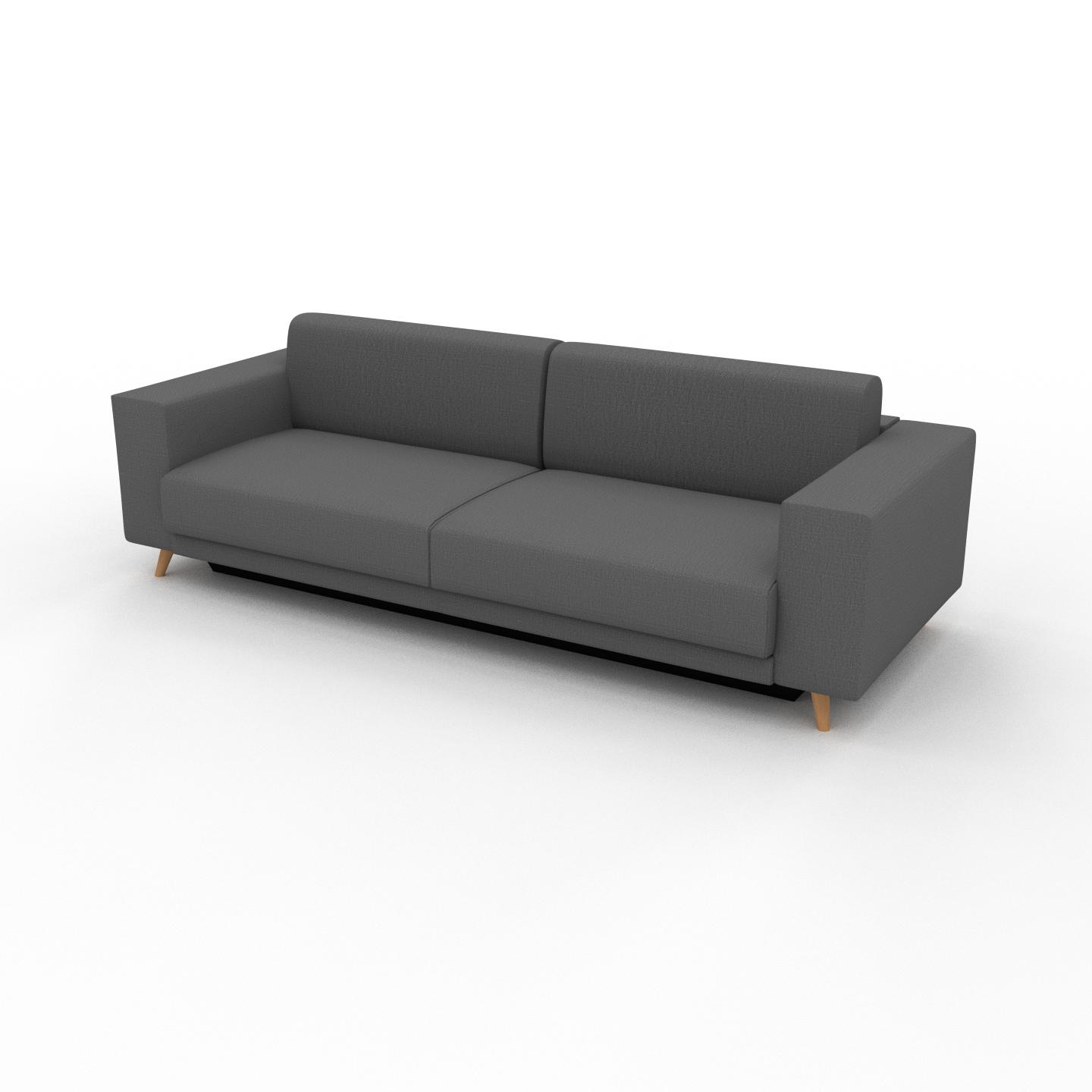 MYCS Schlafsofa Steingrau - Elegantes, gemütliches Bettsofa: Hochwertige Qualität, einzigartiges Design - 248 x 75 x 98 cm, konfigurierbar