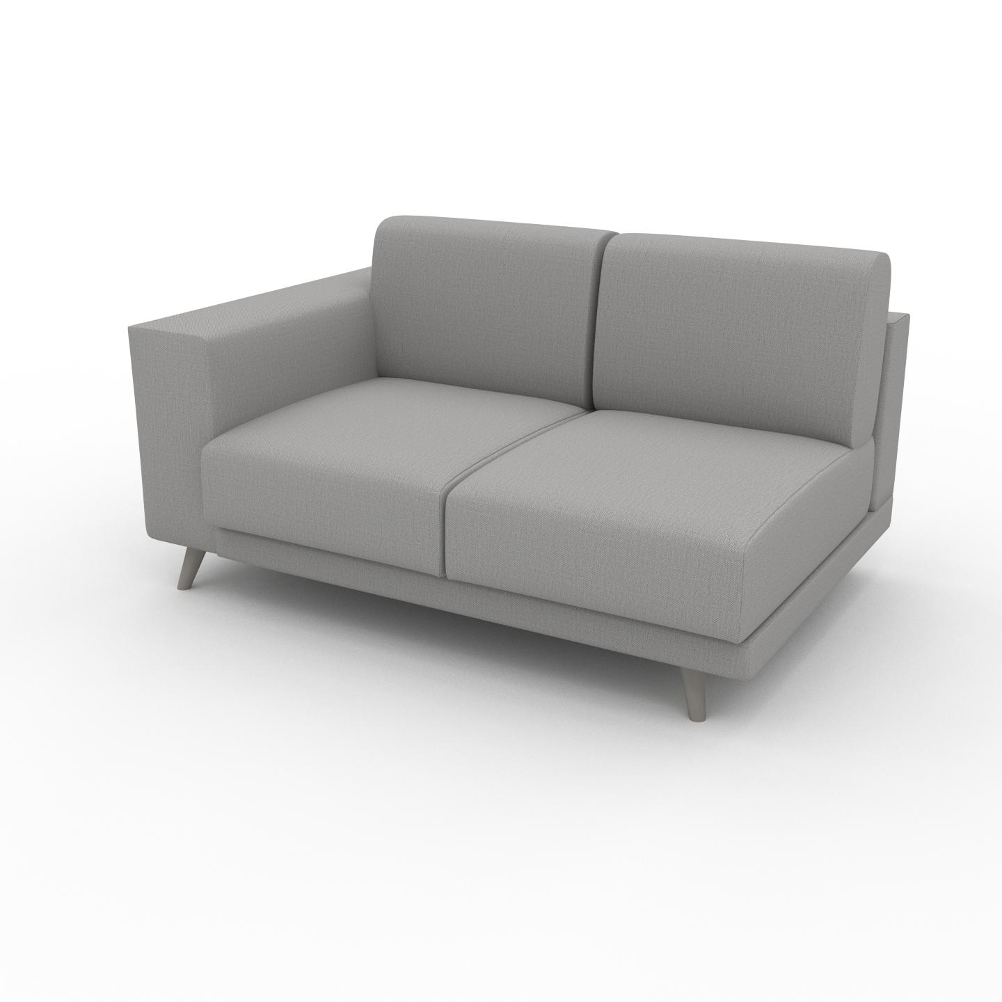 MYCS Sofa Lichtgrau - Moderne Designer-Couch: Hochwertige Qualität, einzigartiges Design - 144 x 75 x 98 cm, Komplett anpassbar