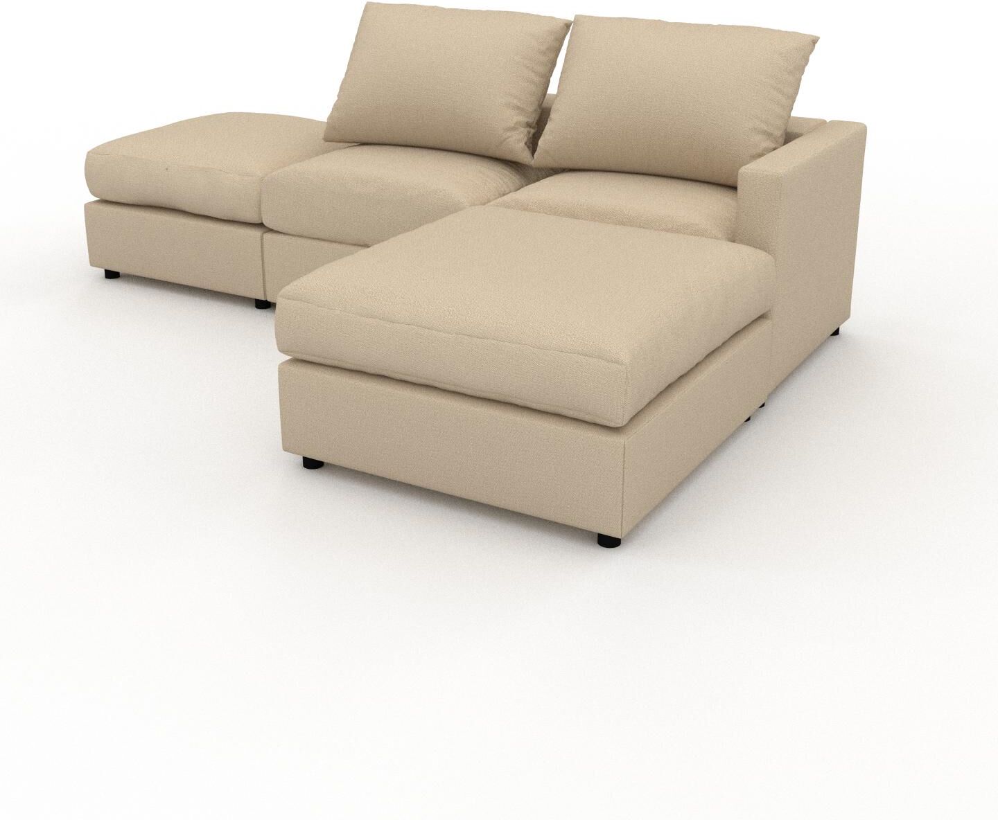 MYCS Ecksofa Cremebeige - Flexible Designer-Polsterecke, L-Form: Beste Qualität, einzigartiges Design - 246 x 62 x 168 cm, konfigurierbar