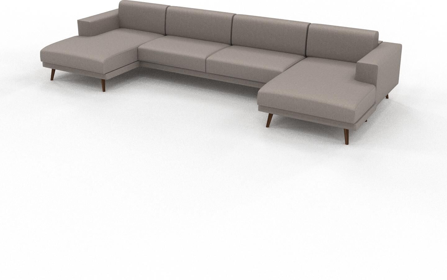 MYCS Wohnlandschaft Taupebeige - Flexible Designer-Wohnlandschaft: Hochwertige Materialien, einzigartiges Design - 408 x 81 x 162 cm, Konfigurator