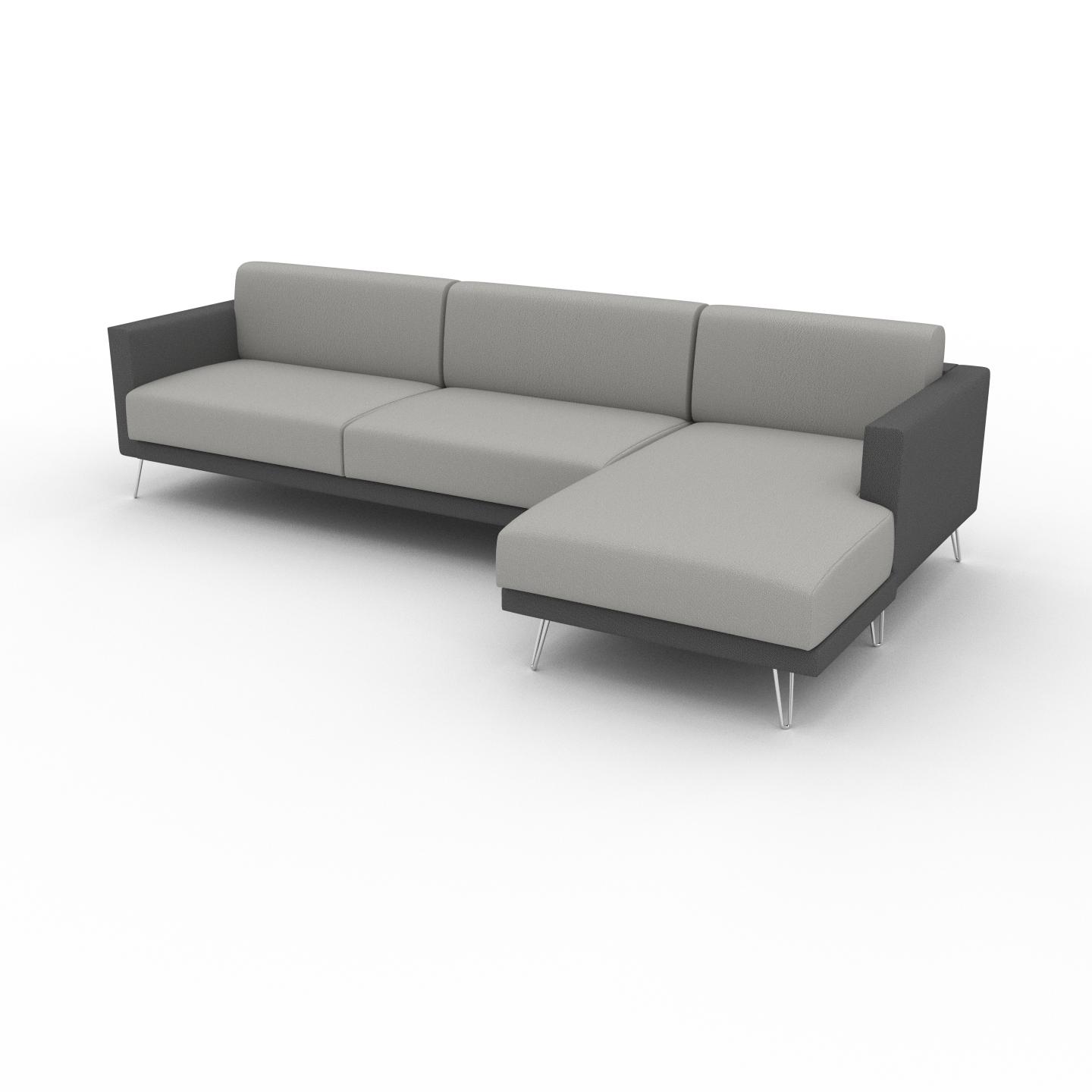 MYCS Ecksofa Sandgrau - Flexible Designer-Polsterecke, L-Form: Beste Qualität, einzigartiges Design - 304 x 81 x 162 cm, konfigurierbar