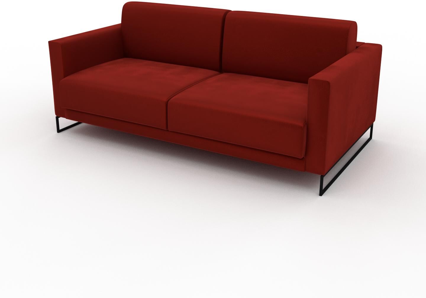 MYCS Sofa 2-Sitzer Samt Rostorange Samt - Elegantes, gemütliches 2-Sitzer Sofa: Hochwertige Qualität, einzigartiges Design - 184 x 75 x 98 cm,...