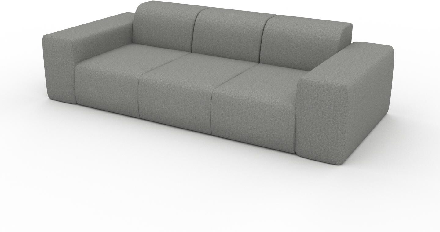 MYCS Sofa Lichtgrau - Moderne Designer-Couch: Hochwertige Qualität, einzigartiges Design - 246 x 72 x 107 cm, Komplett anpassbar