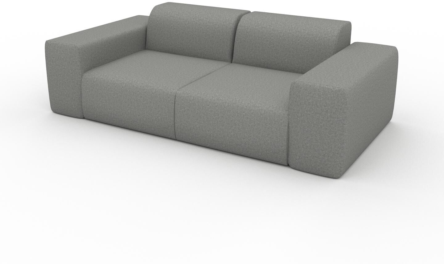 MYCS Sofa 2-Sitzer Lichtgrau Wolle - Elegantes, gemütliches 2-Sitzer Sofa: Hochwertige Qualität, einzigartiges Design - 216 x 72 x 107 cm, konfigurierbar