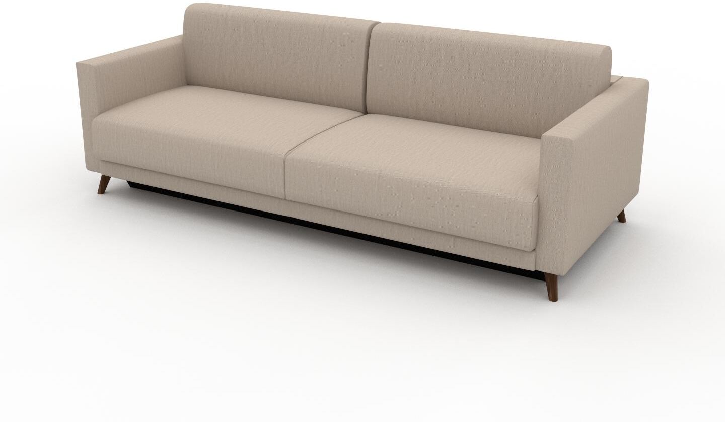 MYCS Sofa 3-Sitzer Cremeweiß Webstoff - Elegantes, gemütliches 3-Sitzer Sofa: Hochwertige Qualität, einzigartiges Design - 225 x 75 x 98 cm, konfigurierbar