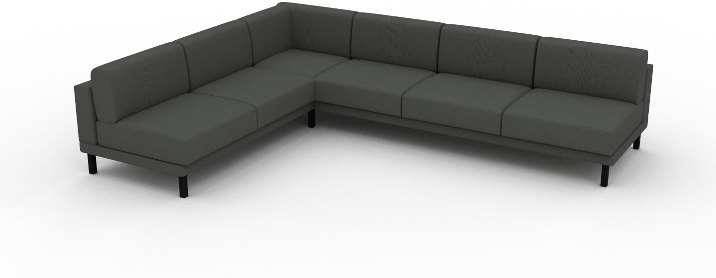 MYCS Ecksofa Steingrau - Flexible Designer-Polsterecke, L-Form: Beste Qualität, einzigartiges Design - 334 x 81 x 254 cm, konfigurierbar