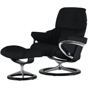 Stressless Relaxsessel mit Hocker  Reno L ¦ schwarz ¦ Maße (cm): B: 9