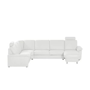 meinSofa Wohnlandschaft Leder Carolin ¦ weiß ¦ Maße (cm): B: 336 H: 9