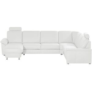 meinSofa Wohnlandschaft Leder Carolin ¦ weiß ¦ Maße (cm): B: 336 H: 9