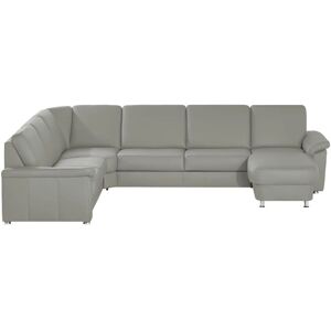 meinSofa Wohnlandschaft Leder Carolin ¦ grau ¦ Maße (cm): B: 336 H: 9