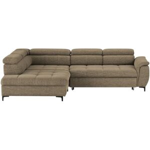 switch Ecksofa aus Flachgewebe Denvo ¦ braun ¦ Maße (cm): B: 290 H: 9