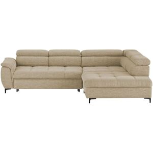 switch Ecksofa aus Flachgewebe Denvo ¦ beige ¦ Maße (cm): B: 290 H: 9