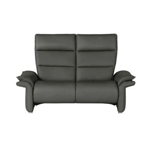 Hukla Ledersofa  Corvina ¦ grau ¦ Maße (cm): B: 154 H: 109 T: 90