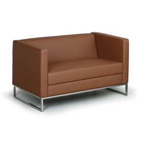 B2B Partner Zweisitzer-Sofa CUBE, 2 Plätze, braun