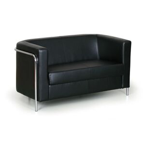 B2B Partner Zweisitzer-Sofa CUBE, 2 Sitzflächen, schwarz