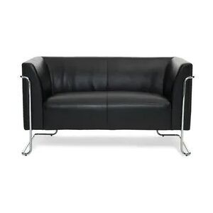 Loungesofa CURACAO Kunstleder 2-Sitzer schwarz hjh OFFICE