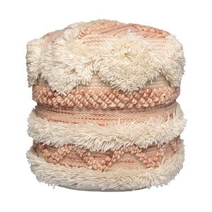 Kayoom Pouf Coralia 200 Rosa / Creme 35cm x 35cm