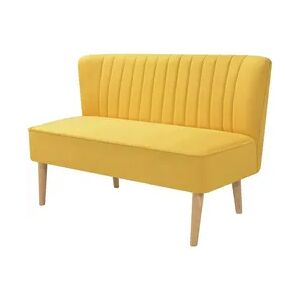 vidaXL Sofa Stoff 117 x 55,5 x 77 cm Gelb