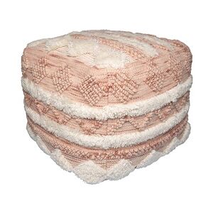 Kayoom Pouf Coralia 200 Rosa / Creme 50cm x 50cm