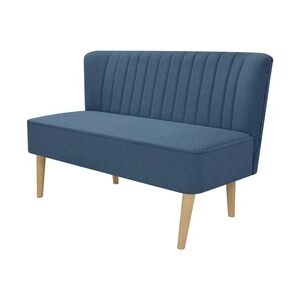 vidaXL Sofa Stoff 117 x 55,5 x 77 cm Blau